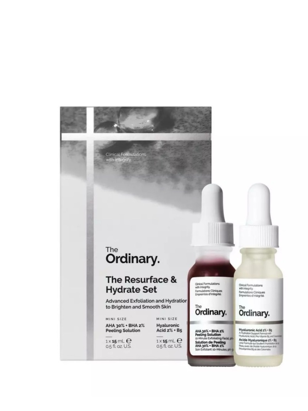 NEW The Ordinary Resurface & Hydrate Set - 2 serums - each 15ml/0.5 Fl oz
